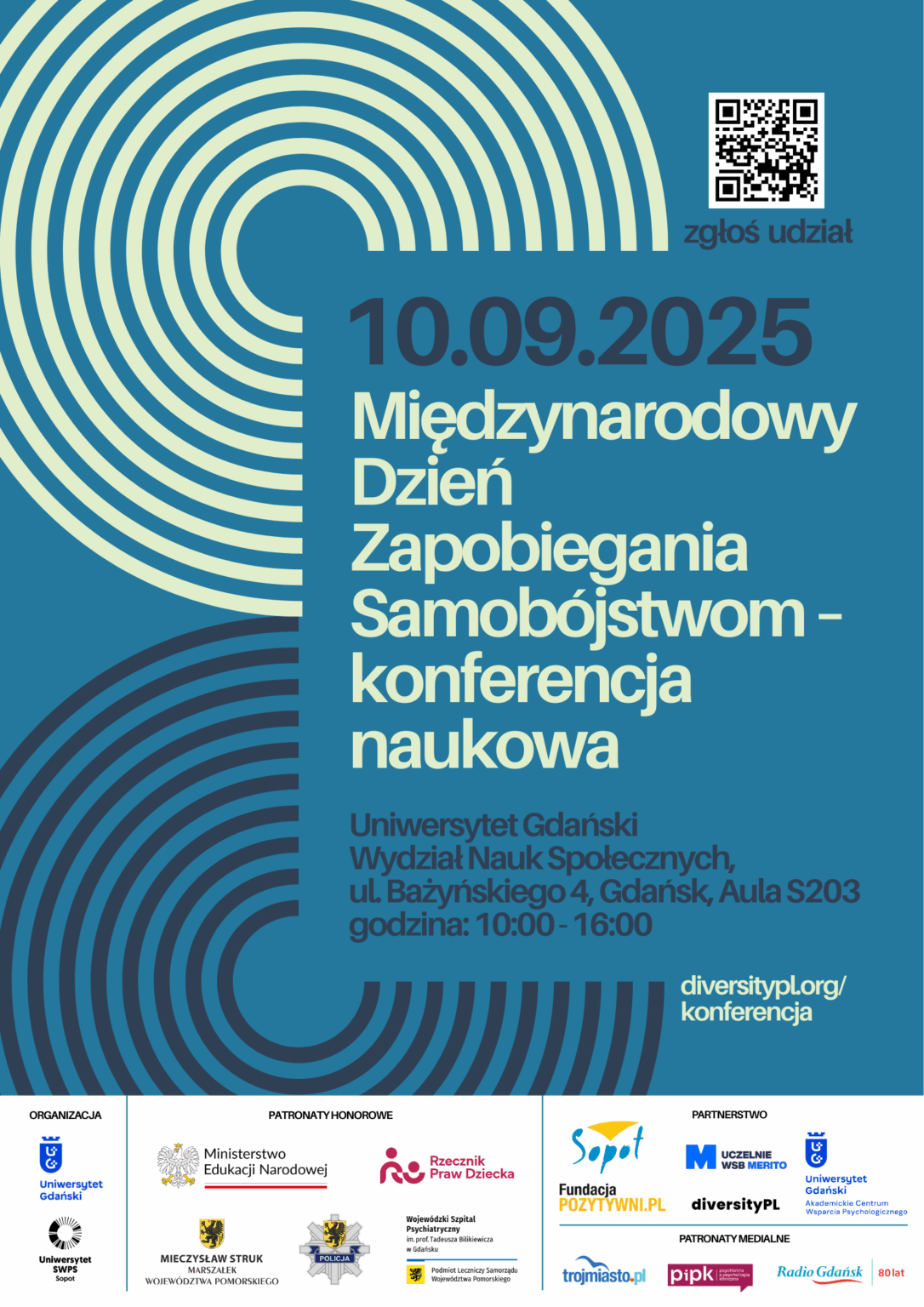 baner Miedzynarodowy Dzien Zapobiegania Samobojstwom konferencja naukowa
